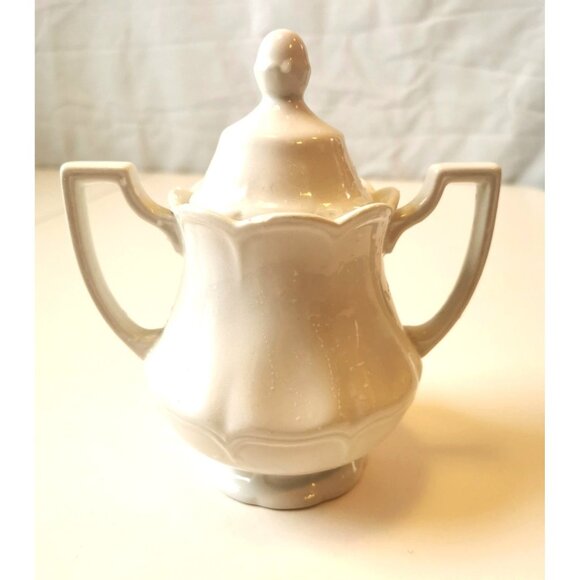 Vintage Royal Staffordshire Heirloom Ironstone Lidded Sugar Bowl and Creamer - Picture 4 of 16